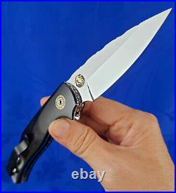 Thailand Custom Handmade Folding Knife 440C Stainless Bull Horn with Clip L-719