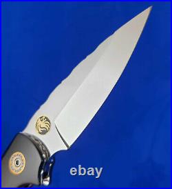 Thailand Custom Handmade Folding Knife 440C Stainless Bull Horn with Clip L-719