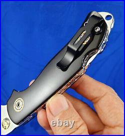 Thailand Custom Handmade Folding Knife 440C Stainless Bull Horn with Clip L-719