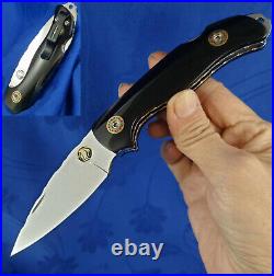 Thailand Custom Handmade Folding Knife 440C Stainless Bull Horn with Clip L-726