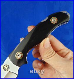 Thailand Custom Handmade Folding Knife 440C Stainless Bull Horn with Clip L-726