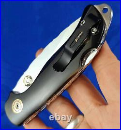 Thailand Custom Handmade Folding Knife 440C Stainless Bull Horn with Clip L-726