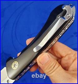 Thailand Custom Made Folding Knife with Clip 440C Stainless Black Horn L-573