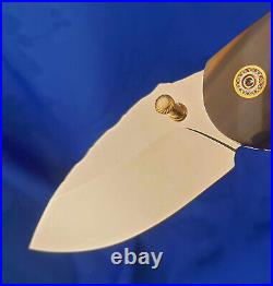Thailand Custom Made Folding Knife with Clip 440C Stainless Two Tone Horn L-618