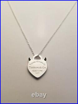 Tiffany & Co. Return to Tiffany Heart Tag Pendant Necklace With Horns