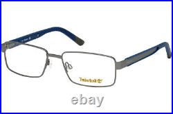 Timberland TB1302 009 Silver Rectangular Optical Eyeglasses Frame 55-16-145 AB