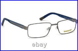 Timberland TB1302 009 Silver Rectangular Optical Eyeglasses Frame 55-16-145 AB