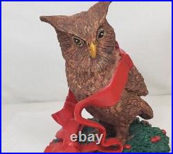 Tom Rubel Christmas Animals Collection Horned Owl 02393 Figurine With Box