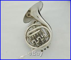 Top Silver nickel Bb key Mini French horn 6.5 bell with new case mouthpiece