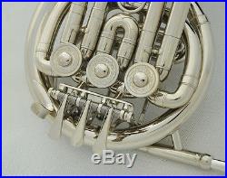 Top new Silver nickel Bb MINI French horn with Case mouthpiece