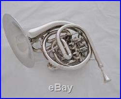 Top new silver Nickel plated Mini french horn Bb piccolo french with case