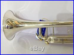 Top new silver plated Bb trumpet horn with mouthpiece case 4-7/8 bell