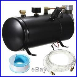 Truck Boat 4-Trumpet Train Air Horn Kit With 150 PSI Air Compressor 12V 3 Liters