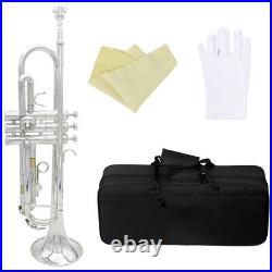 Trumpet Bb Brass Instrument Large Diameter Horn With Box & Mouthpiece
