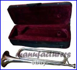 Trumpet Bugle Nicely Tuned NICKEL with Case Mouthpiece BRS