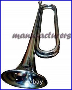 Trumpet Bugle Nicely Tuned NICKEL with Case Mouthpiece BRS