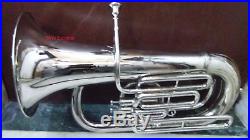 Tuba Horn Biggest Size in Silver Chrome Eb Low Pitch With Free Case & Mouthpc