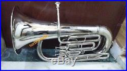 Tuba Horn Professional Big Size Made Of Pure Brass In Chrome With Free Case + Mp