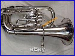 Tuba Horn Professional Big Size Made Of Pure Brass In Chrome With Free Case + Mp