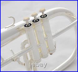 USA WEIBSTER Silver plated Bb flugelhorn Monel valve brand new horn with case