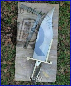 Ubr Custom Handmade D2-tool Steel Bear Claw Bowie Knife With Stag Horn Handle