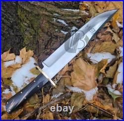 Ubr Custom Handmade D2-tool Steel Hunting Bowie & Edc Knife Set With Horn Handle