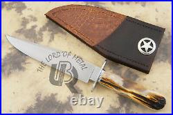 Ubr Custom Handmade D2-tool Steel Hunting Bowie Knife With Stag Horn Handle