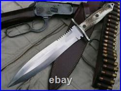 Ubr Custom Handmade D2-tool Steel Hunting Dagger Knife With Stag Horn Handle
