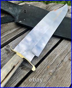Ubr Custom Handmade D2-tool Steel Hunting Heavy Bowie Knife With Stag Horn