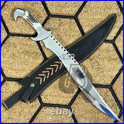 Ubr Custom Handmade D2-tool Steel Hunting High Polish Sword With Stag Horn
