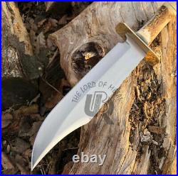 Ubr Custom Handmade D2-tool Steel Hunting Rambo Bowie Knife With Stag Handle
