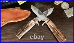 Ubr Custom Handmade D2-tool Steel Hunting Skinner Knife With Stag Horn Handle