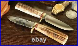 Ubr Custom Handmade D2-tool Steel Hunting Skinner Knife With Stag Horn Handle