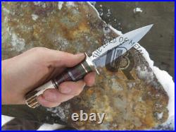 Ubr Custom Handmade High Carbon Steel Hunting Dagger Knife With Stag Horn Handle