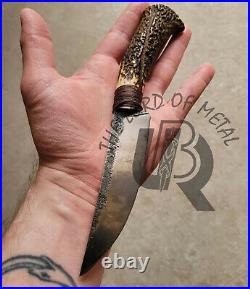 Ubr Custom Handmade High Carbon Steel Hunting Skinner Knife With Stag Horn