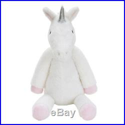 (Unicorn) NoJo Super Soft Plush Unicorn with Sparkle Horn, White/Pink/Silver