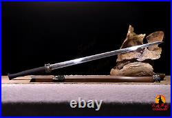 Unitary Han Sword Silver-plated Brass Fittings Lapacho with Sheath Buffalo Horn