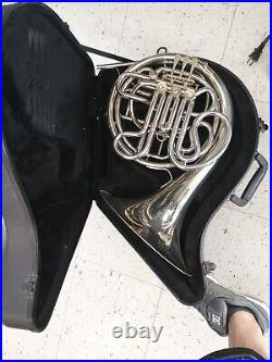 Used Conn 8D Double French Horn in Solid Nickel-Silver (Eastlake) with Case