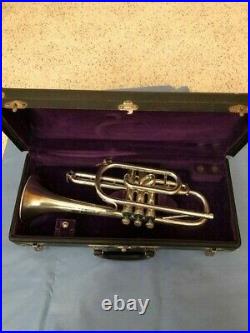 VINTAGE FRANK HOLTON CORNET WITH CASE, US ARMY BAND HORN, Model 29, 1950-1951
