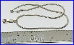 VTG Signs Of The Horns Rock On Charm 925 Sterling Silver Snake Chain