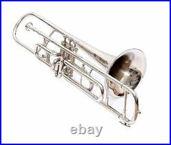 Valve Trombone, Silver Shine Polish with CASE & MP SALE BB TRUMBONE HORNS