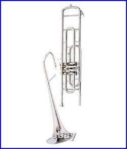 Valve Trombone, Silver Shine Polish with CASE & MP SALE BB TRUMBONE HORNS