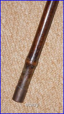 Victorian Foldaway Walking Stick Bovine Horn Fritz & Hallmarked 1895 Silver