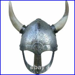 Viking Armor Helmet With Original Horns Medieval Armor Helmet Antique Finish