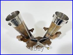 Viking Drinking Horn with Stand Best Quality, Engraved