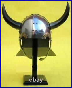 Viking Warrior Helmet With Original Horns Medieval Knight Crusader Armor