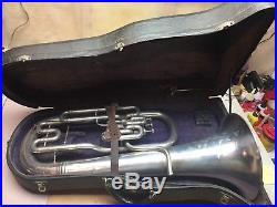 Vintage 1906 C. G. Conn Baritone Horn with Hardcase & music holder