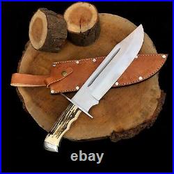 Vintage Bowie Knife High-Quality Steel Blade with Classic Handle Collectible