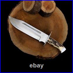 Vintage Bowie Knife High-Quality Steel Blade with Classic Handle Collectible