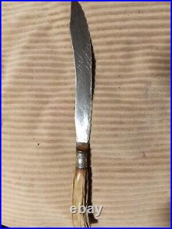 Vintage Custom Handmade Dagger Style Knife Antler / Horn Handle